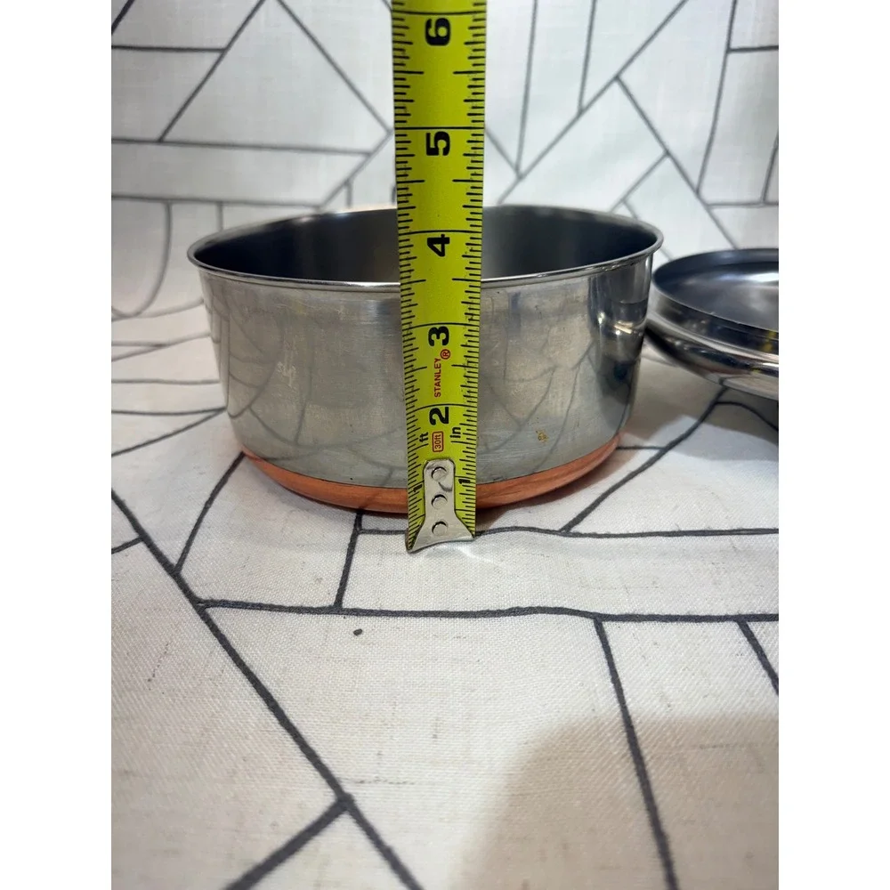 Revere Ware Saucepan 2 Quart Silver Copper Clad Bottom Vintage Lid Clinton IL